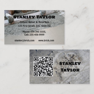 Carte De Visite Code QR personnalisé pour les solutions en béton e