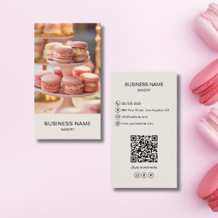 Carte De Visite Code QR personnalisé pour une boulangerie moderne 
