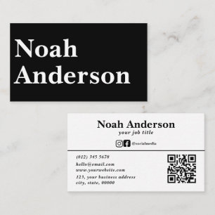 Carte De Visite Code QR personnalisé professionnel
