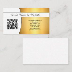 Carte De Visite Code QR personnalisé Professionnel Flairé Or