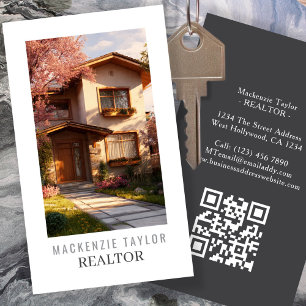Carte De Visite Code QR personnalisé professionnel pour agent immo