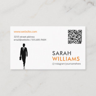 Carte De Visite Code QR Personne d'affaires