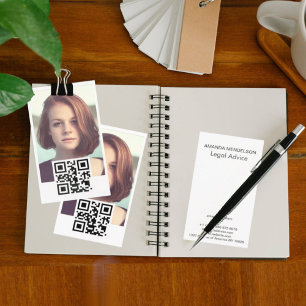 Carte De Visite Code qr photo