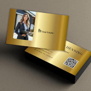 Carte De Visite Code QR photo d'agent immobilier professionnel Gol