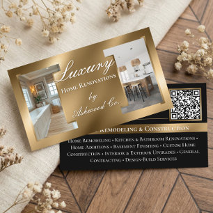 Carte De Visite Code QR Photo de Constructeur de Maison de Luxe en