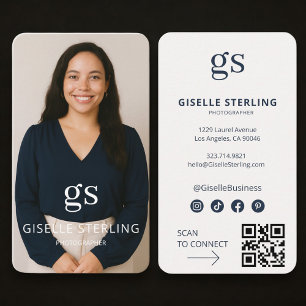 Carte De Visite Code QR photo de photographe Professionnel
