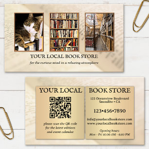 Carte De Visite Code QR Photo Livres Magasin de Vente au Détail