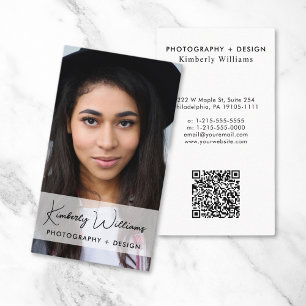 Carte De Visite Code QR photo professionnel