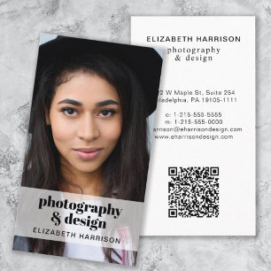 Carte De Visite Code QR photo professionnel