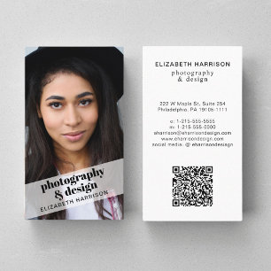 Carte De Visite Code QR photo professionnel