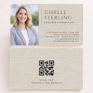 Carte De Visite Code QR photo toile Consultant en entreprise