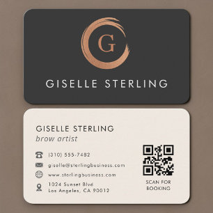 Carte De Visite Code QR pour Artiste de Sourcils