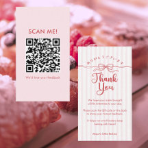 Code QR pour avis Coquette rayée rose