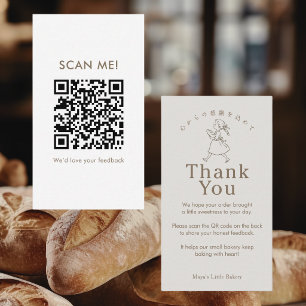 Carte De Visite Code QR pour laisser un avis de la fille de boulan