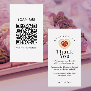 Carte De Visite Code QR pour laisser un avis sur le cookie Rustic