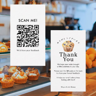 Carte De Visite Code QR pour laisser un avis sur le muffin aux myr