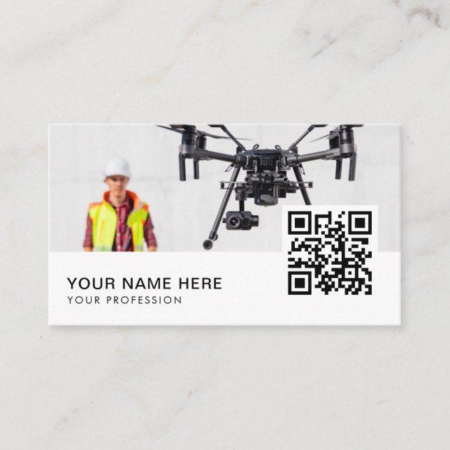 Carte De Visite code QR pro drone (Devant)