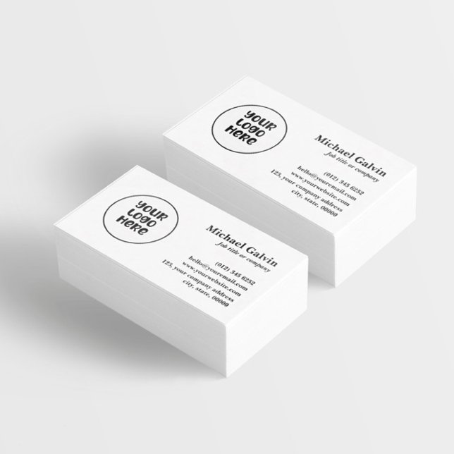Carte De Visite Code QR professionnel blanc personnalisé (Créateur téléchargé)