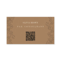 Code QR professionnel brun