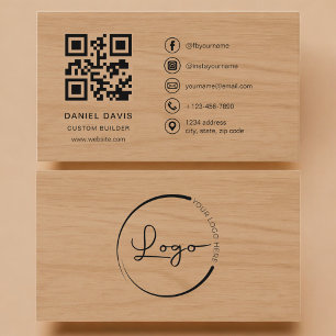 Carte De Visite Code QR Professionnel Constructeur sur Mesure en B