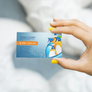Carte De Visite Code QR professionnel de la société de nettoyage