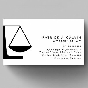 Carte De Visite Code QR professionnel de l'avocat minimal