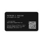 Code QR professionnel minimal noir