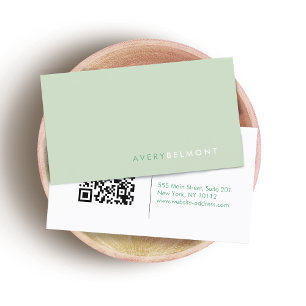 Carte De Visite Code QR professionnel minimaliste de taille modern