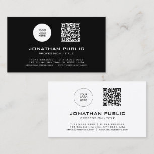 Carte De Visite Code QR Professionnel Modèle moderne Code barre