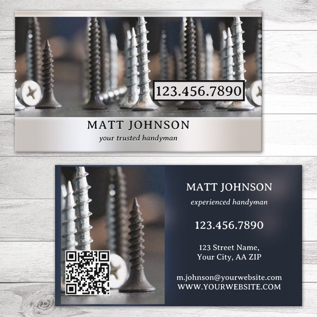 Carte De Visite Code QR professionnel moderne (Créateur téléchargé)