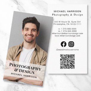 Carte De Visite Code QR professionnel Photo Médias sociaux