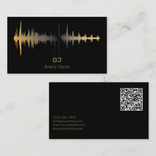 Carte De Visite Code QR Professionnel Rythme Musical DJ Deejay Mod