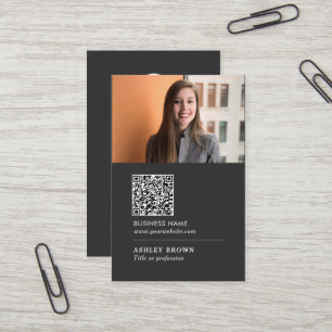 Carte De Visite Code QR réseau logo moderne immobilier Busine