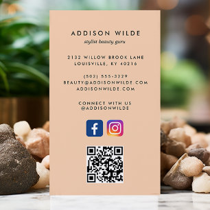 Carte De Visite Code QR Réseaux Sociaux Pêche Douce Instagram Face