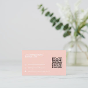 Carte de visite Code QR   Rose Féminin Moderne