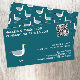 Carte De Visite Code QR Seagull
