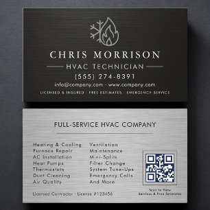 Carte De Visite Code QR Services CVC Noir