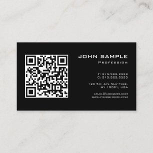 Carte De Visite Code QR simple Modèle moderne et élégant personnal