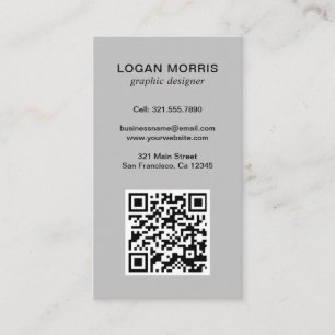 Carte De Visite Code QR simple moderne