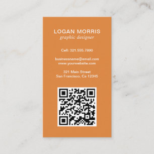 Carte De Visite Code QR simple moderne