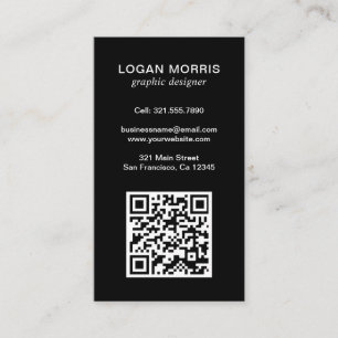 Carte De Visite Code QR simple moderne