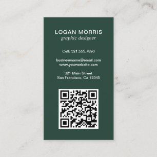 Carte De Visite Code QR simple moderne