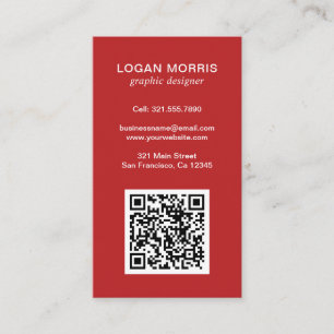 Carte De Visite Code QR simple moderne