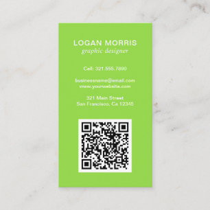 Carte De Visite Code QR simple moderne