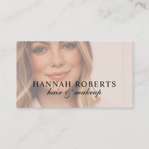 Carte De Visite Code QR Social Photo Maquillage Coiffure Écriture 