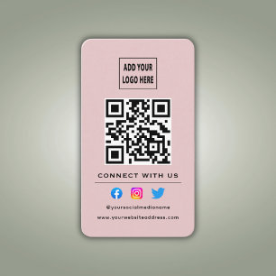 Carte De Visite Code QR Suivez L'Analyse Pour Vous Connecter Avec