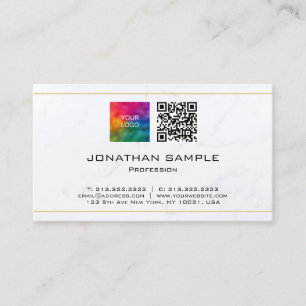 Carte De Visite Code QR Télécharger le logo d'entreprise Marbre bl