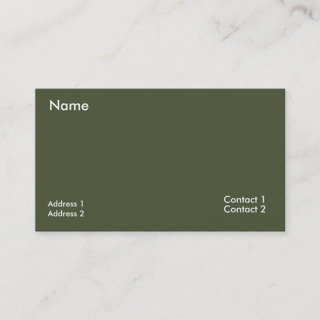 Carte De Visite code QR vert foncé riche (Devant)