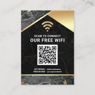 Carte De Visite Code QR Wifi Personnalisé de Mot de Passe de Résea