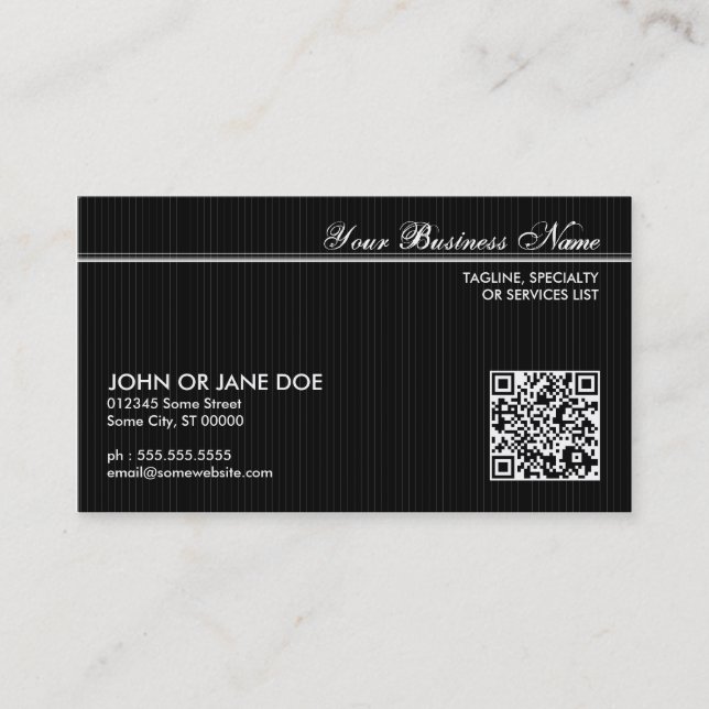 Carte De Visite code rayé de QR (Devant)